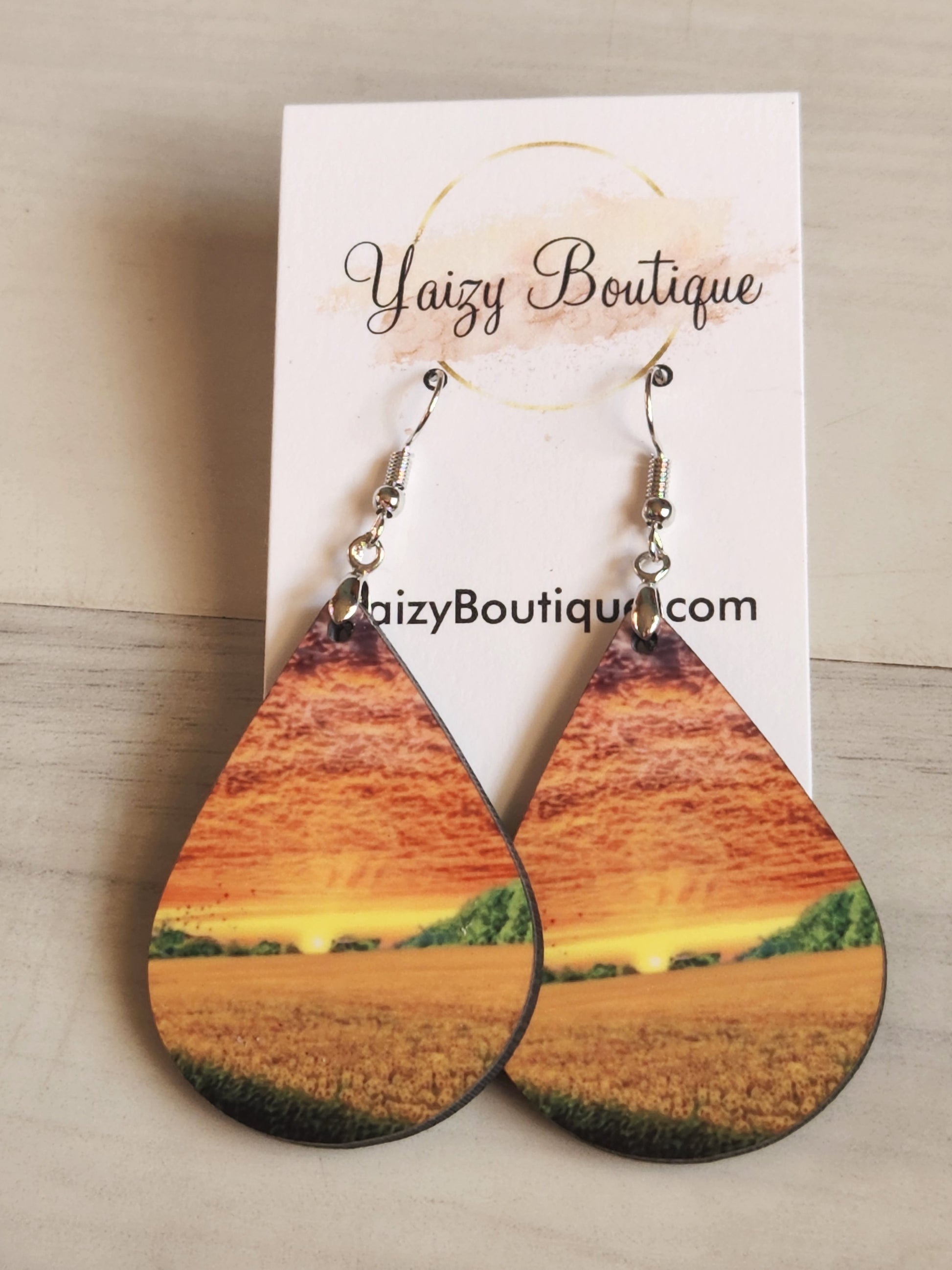 Sunflower Field Sunset Earrings - Yaizy Boutique