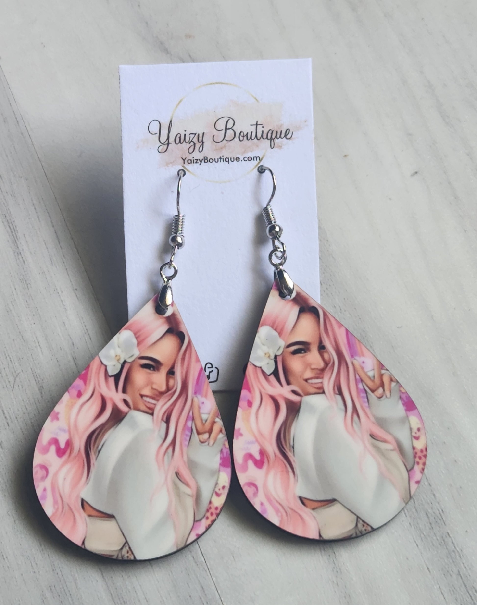 Pink Karol G Earrings - Yaizy Boutique