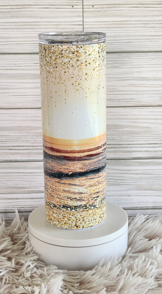 Sparkly Ocean Sunrise Tumbler - Yaizy Boutique