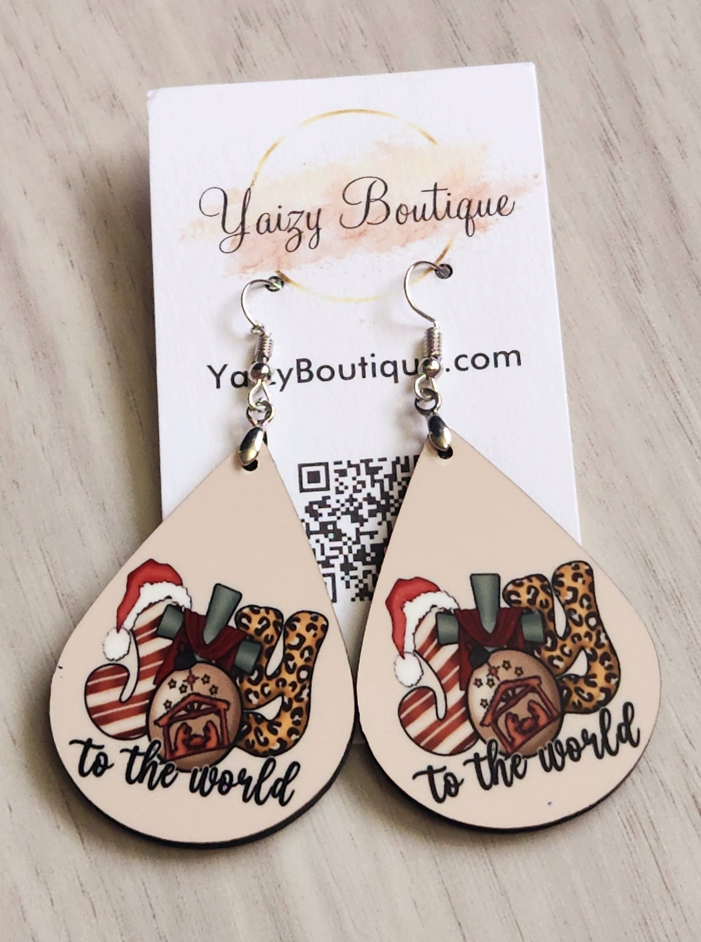 Boucles d'oreilles faites main Joy To The World