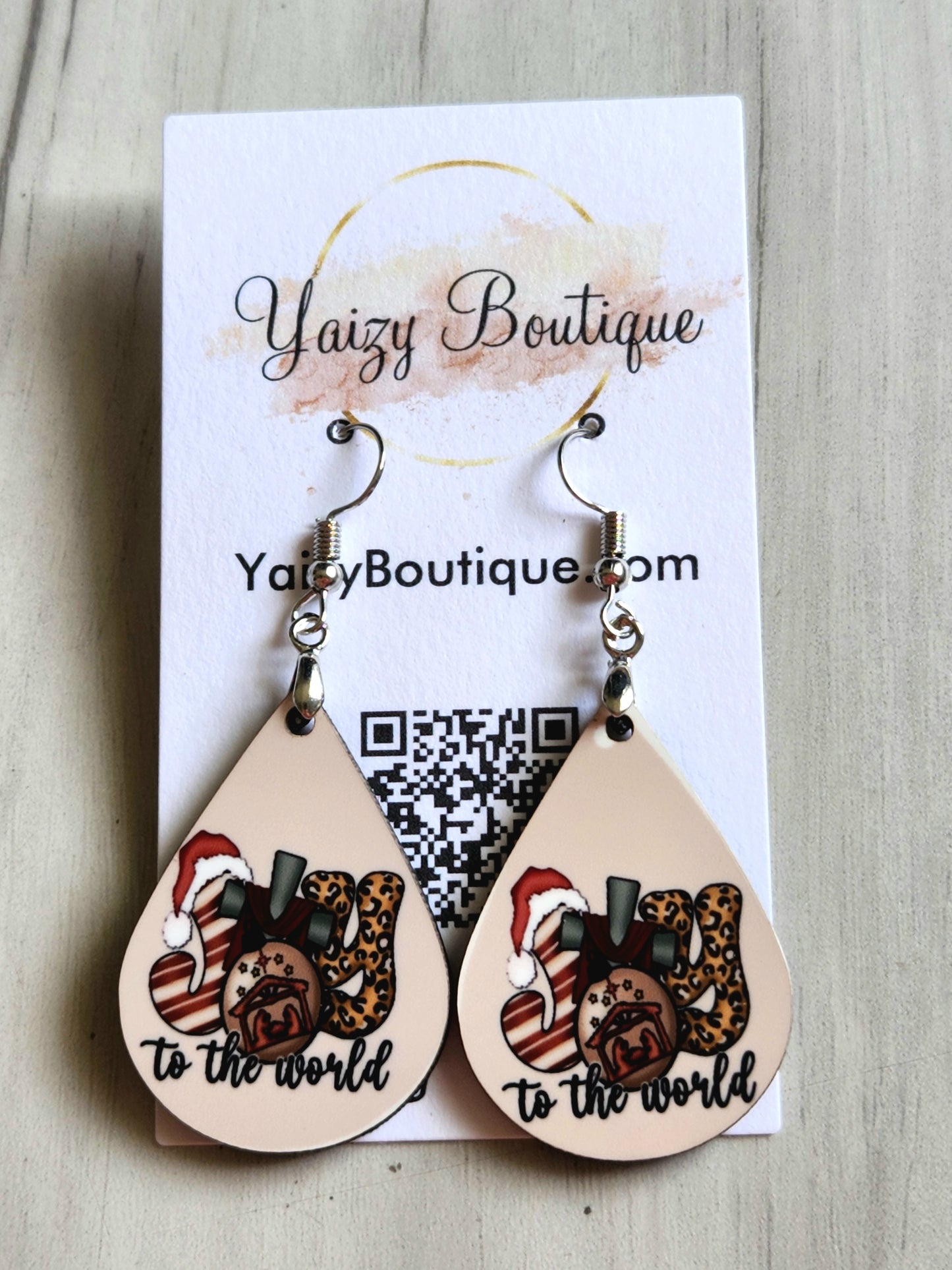 Boucles d'oreilles faites main Joy To The World