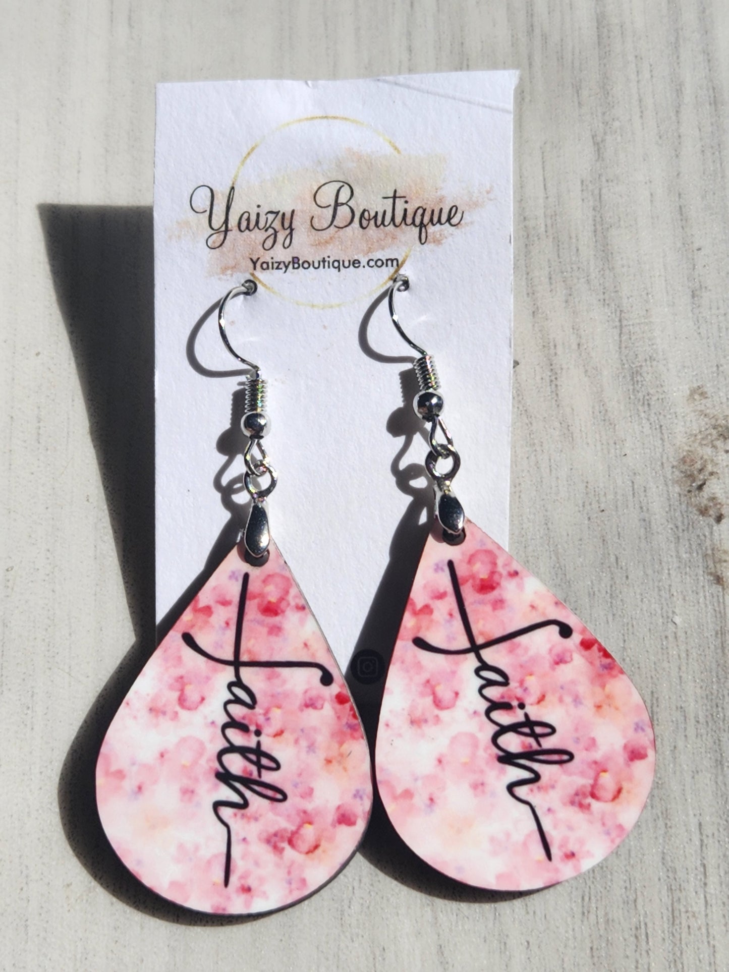 Pink Clouds Faith Handmade Earrings