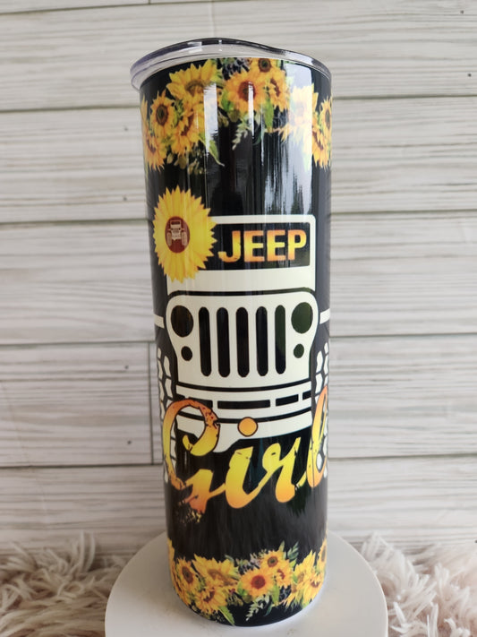 Vaso jeep chica hecho a mano 20z