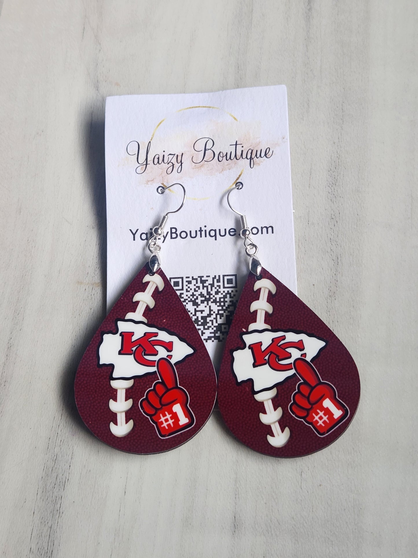 KC Handmade Football Earrings