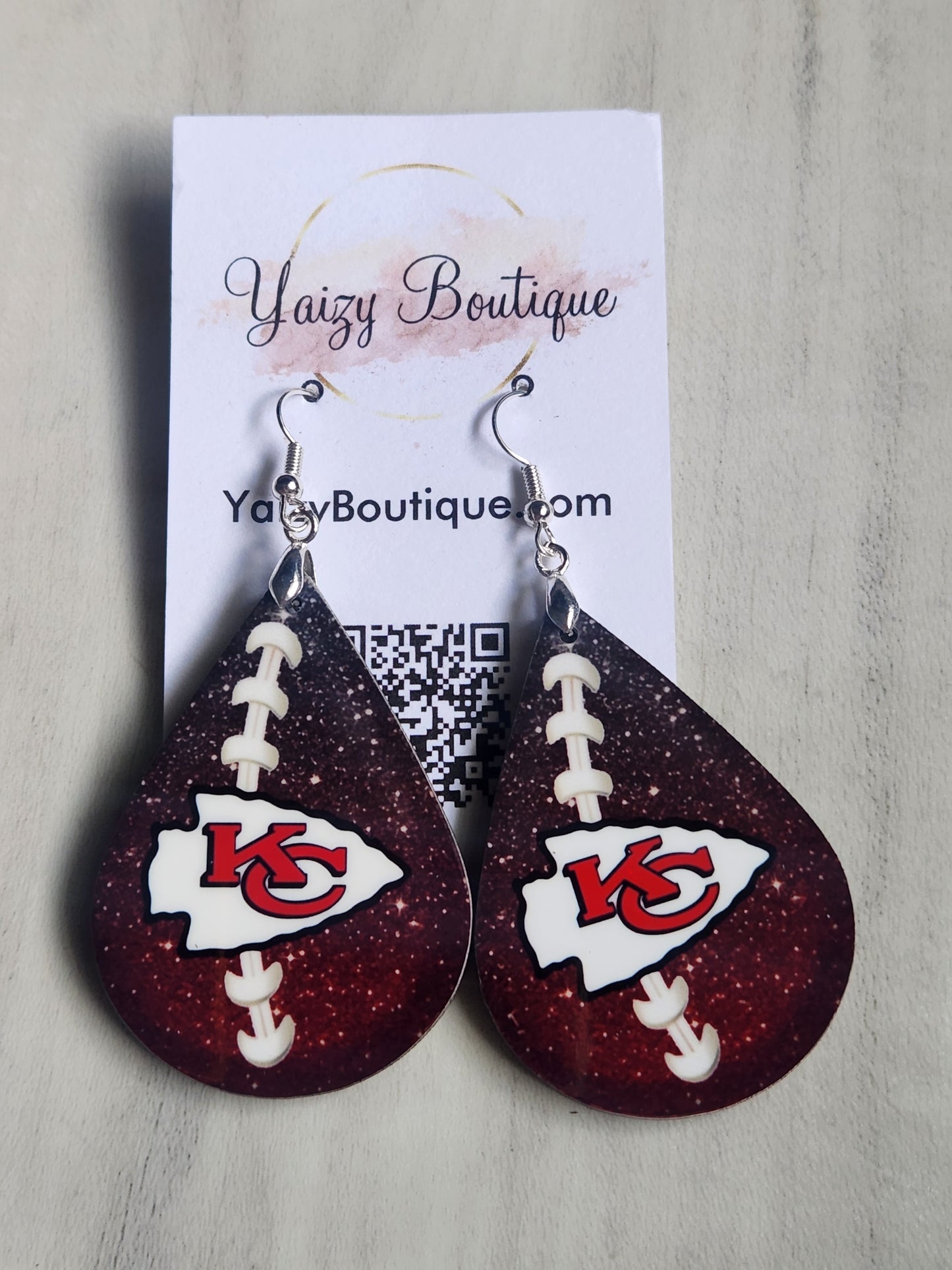 KC Handmade Football Earrings