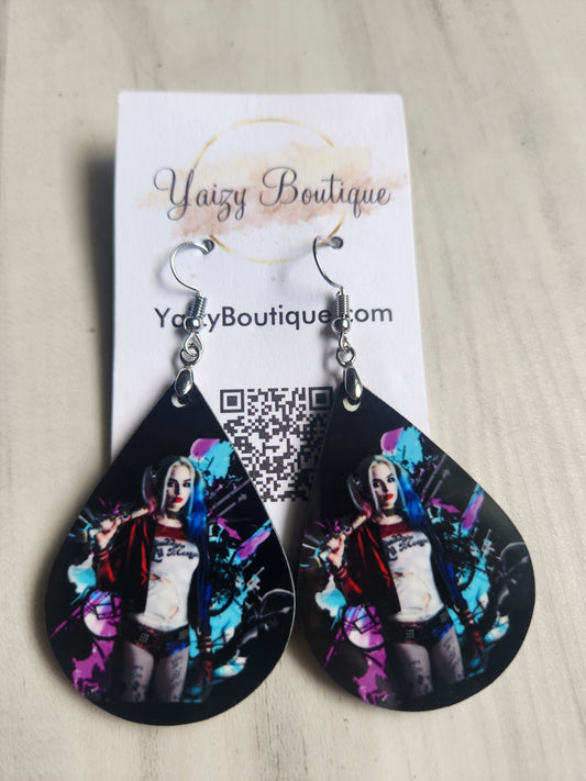 Harley Quinn Handmade Earrings