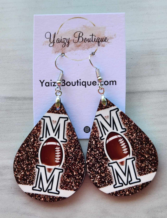 MOM Football Earrings - Yaizy Boutique