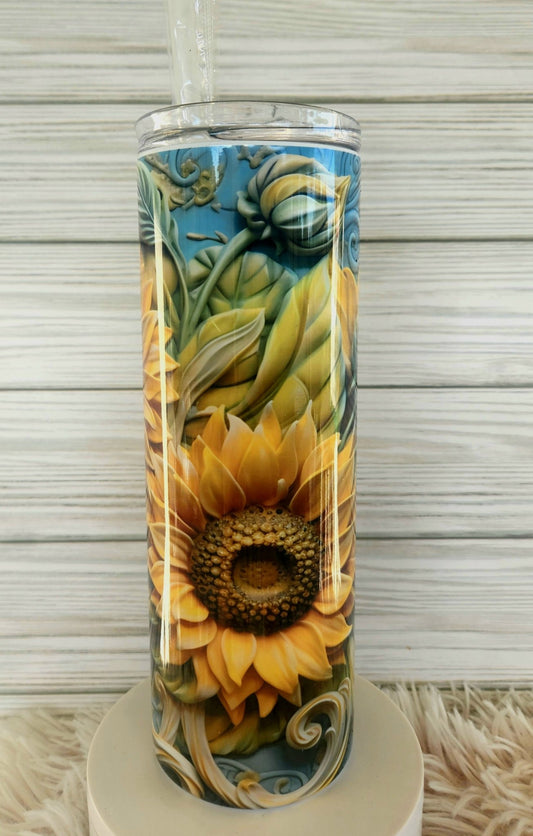 3d Sunflower Tumbler - Yaizy Boutique