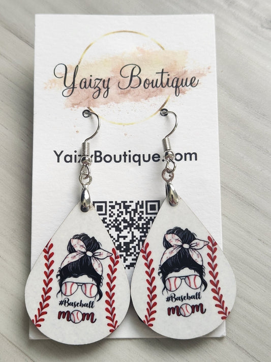 Baseball Mom Handmade Earrings - Yaizy Boutique