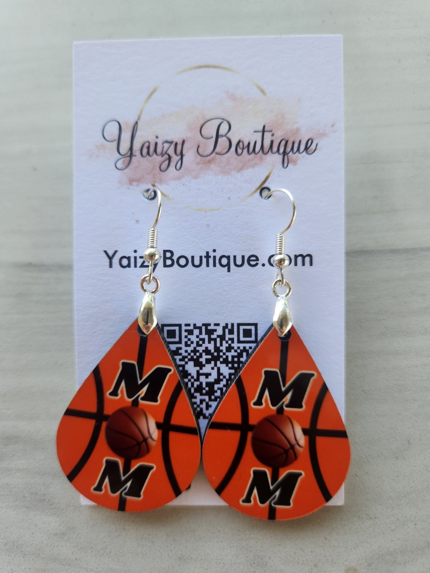 Basketball Mom basketball Handmade Earrings - Yaizy Boutique