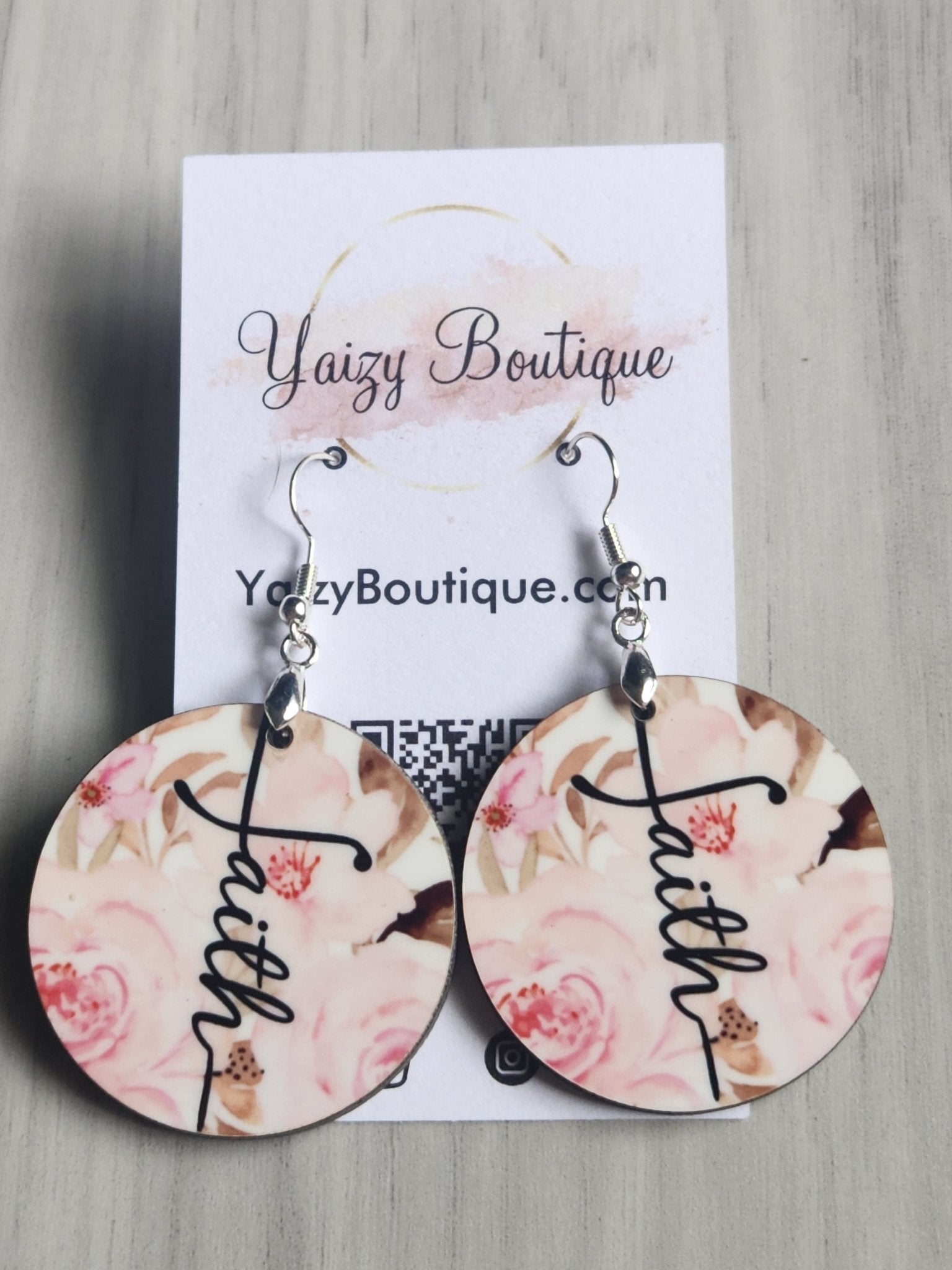 Big Roses Handmade Faith Earrings - Yaizy Boutique