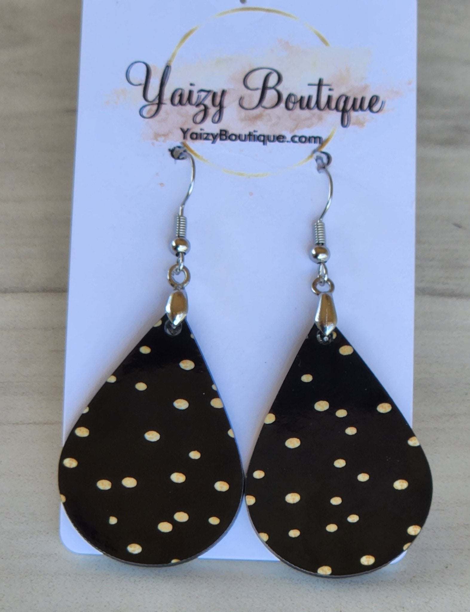 Black and Gold Earrings - Yaizy Boutique