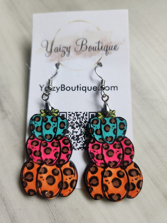 Colofur Stacked Pumkin Handmade Earrings - Yaizy Boutique