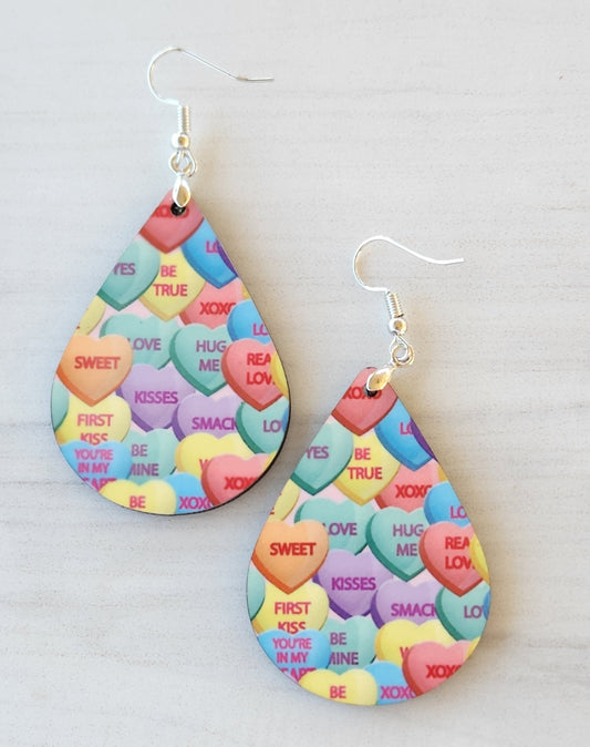 Conversation Heart Candy Earrings - Yaizy Boutique