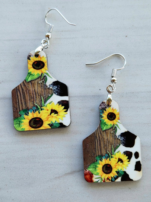 Cow Tag Handmade Earrings - Yaizy Boutique