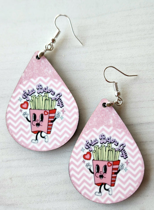 Fries Before Guys Sublimate Earrings - Yaizy Boutique