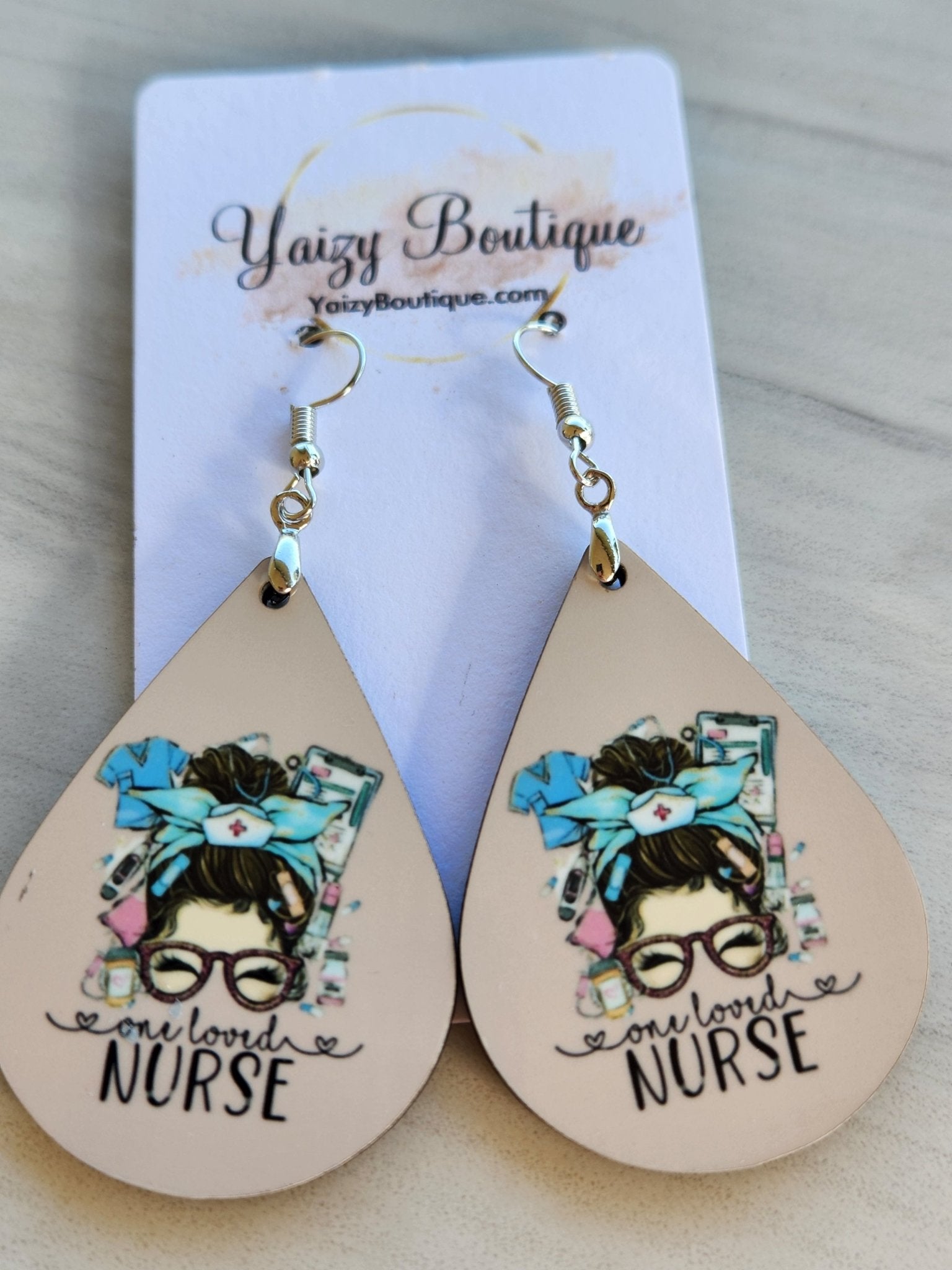 Messy Bun Nurse Handmade Earrings - Yaizy Boutique