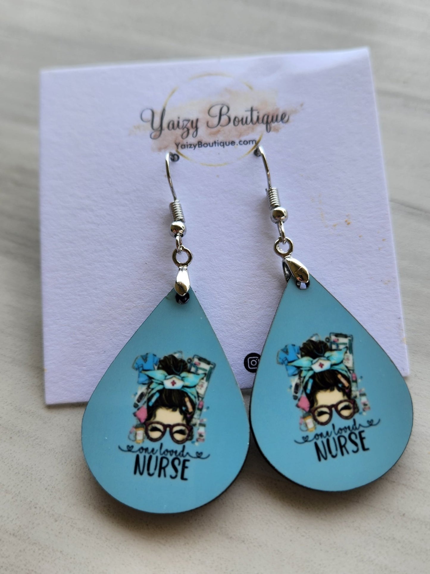 Messy Bun Nurse Handmade Earrings - Yaizy Boutique