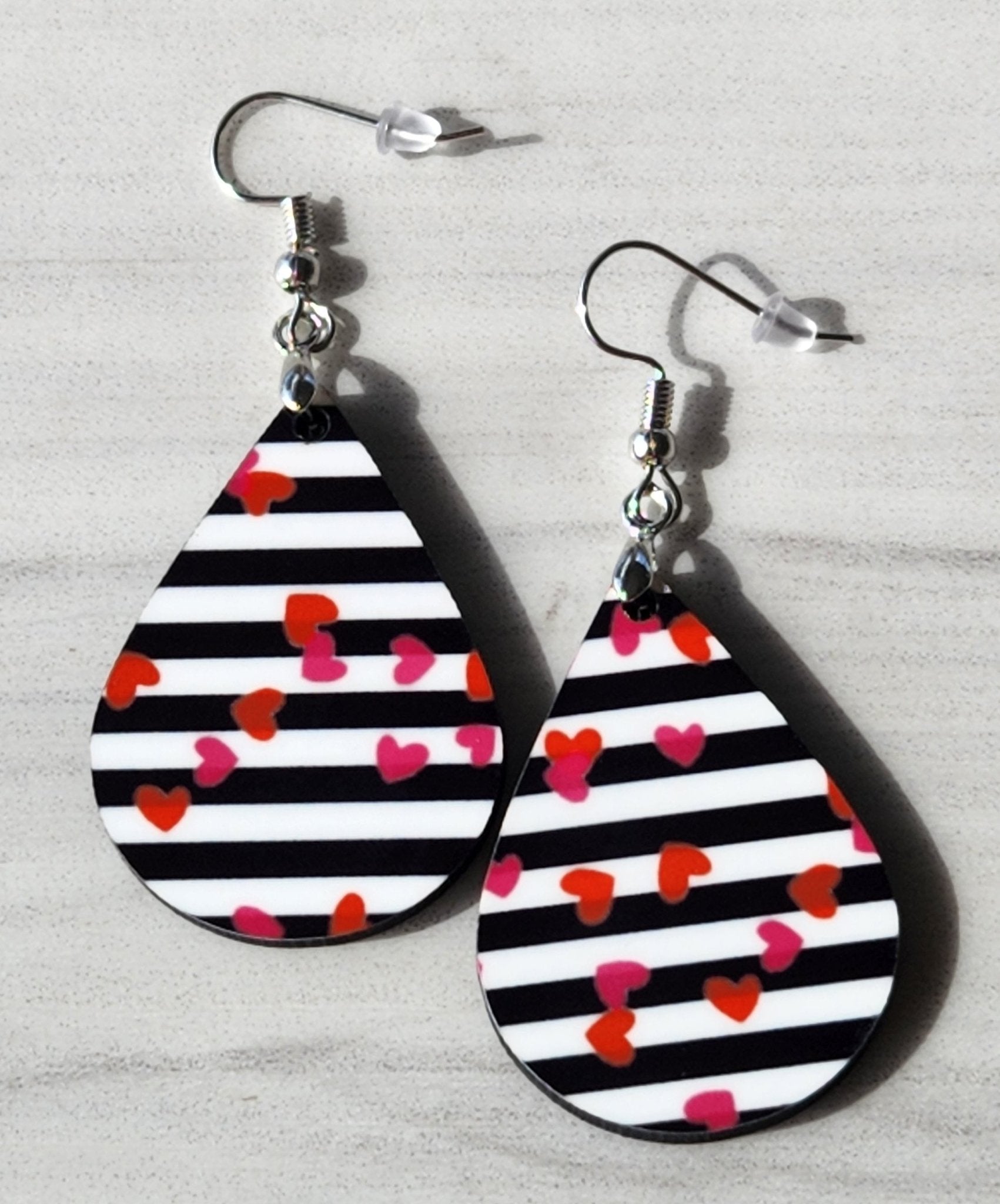 Mini hearts and line sublimate Earrings - Yaizy Boutique