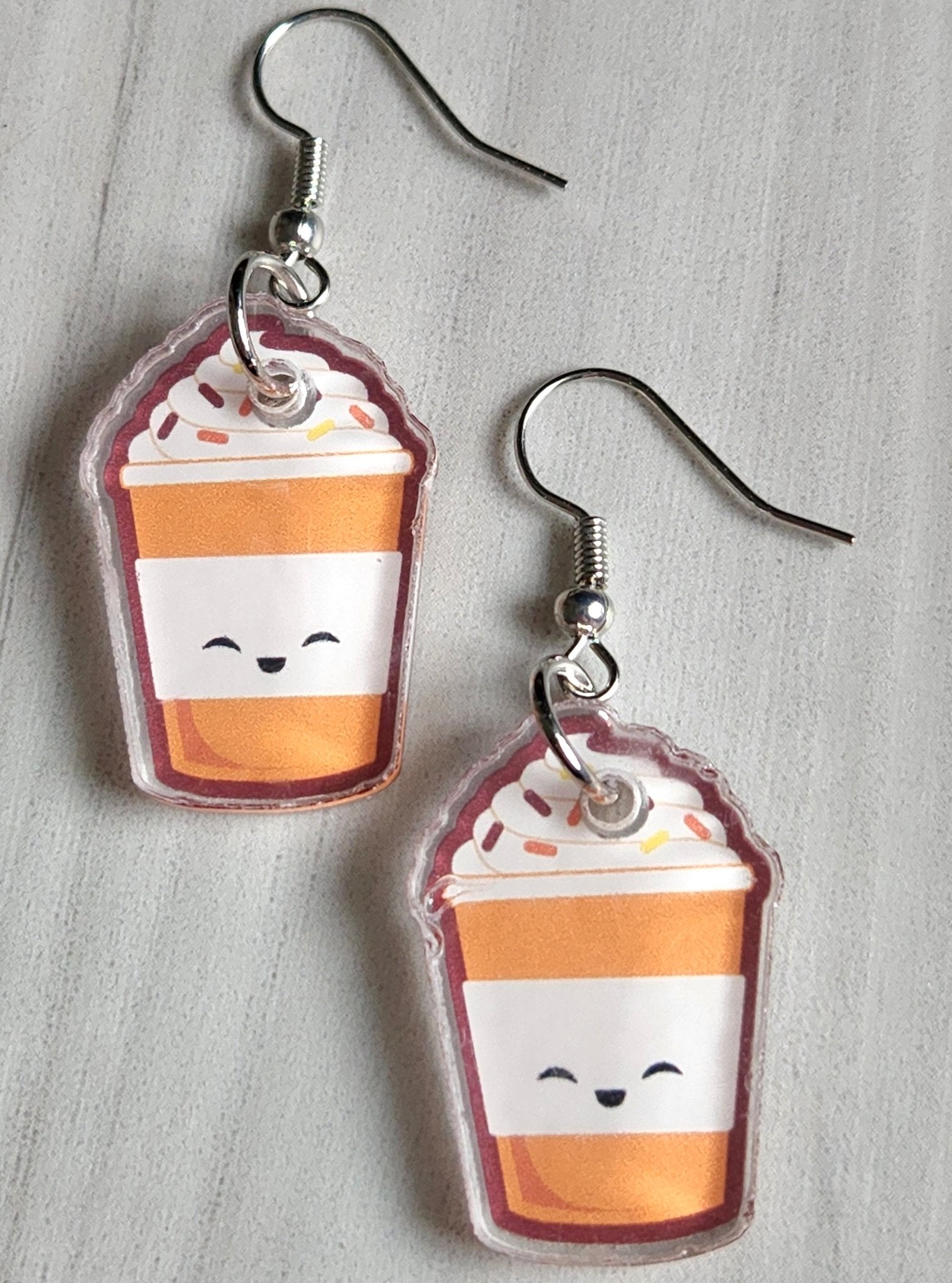 Pumkin Frappucino Earrings - Yaizy Boutique