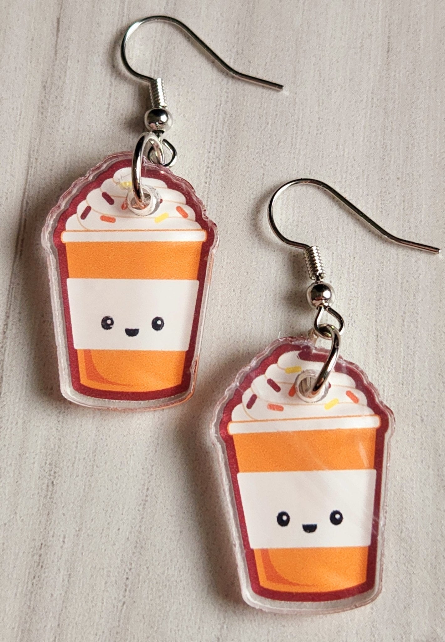 Pumkin Frappucino Earrings - Yaizy Boutique