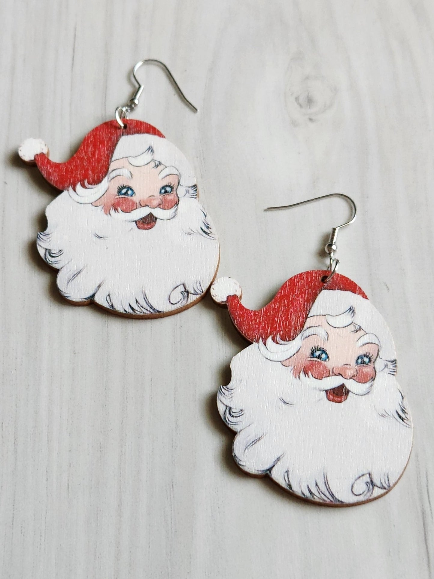 Santa Wood Earrings - Yaizy Boutique