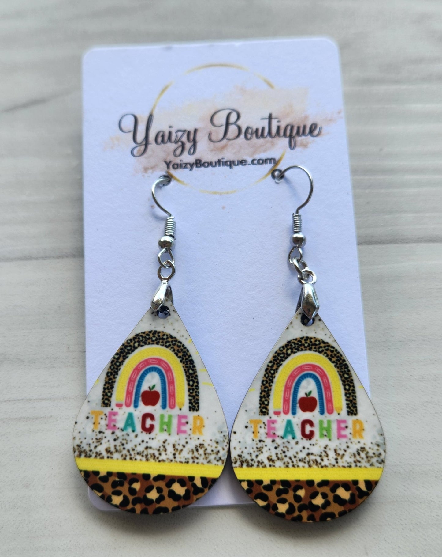 Teacher Rainbow Handmade Earrings - Yaizy Boutique